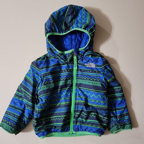 The North Face Infant Reversible Monster Blue Perrito Puffer Jacket - Picture 3 of 16